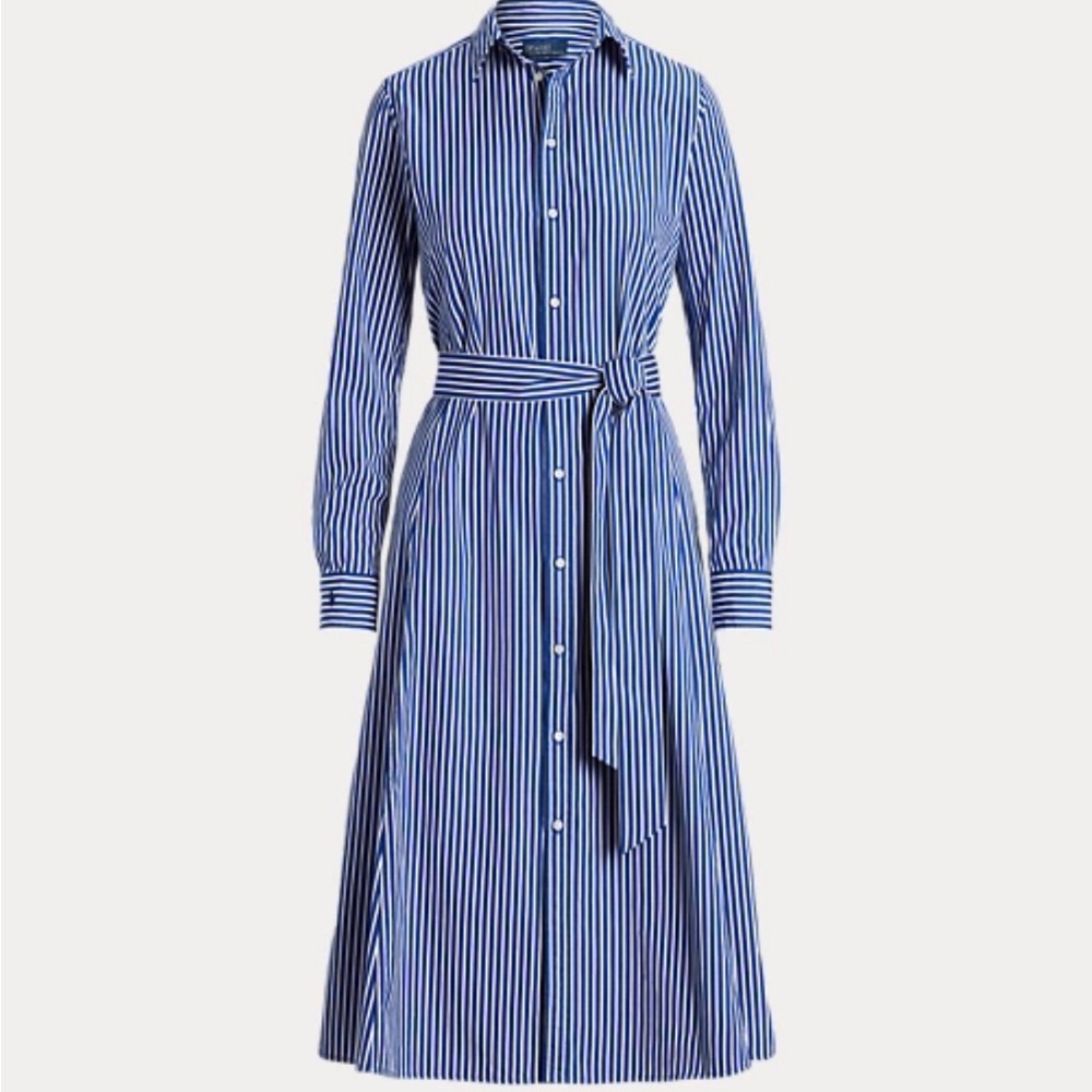 Polo Ralph Lauren Blue Striped Shirt Dress